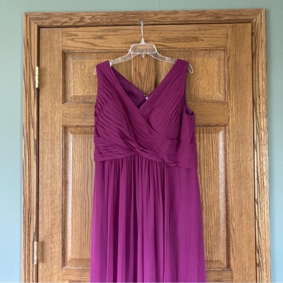 Azazie Ochid Pink Long Bridesmaids Dress (Plus Size) - Picture 2 of 15